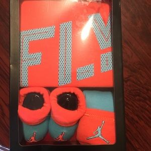 Nike onesie hat and booties
